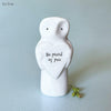 Porcelain Bear- Large Matchbox Gift - I love you beary much- Flipping love,Owl So Proud of You, Dog Always here for you Keepsake Gift Token