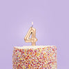 Gold Number 0,1,2,3,4,5,6,7,8,9 Candle, gold 2nd birthday candle