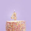 Metallic Gold Number Birthday Candle 0-9 – Single Wax Candle for Cakes, Parties & Celebrations