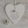East of India Wobbly Round Hanging Hearts Keepsake Gift