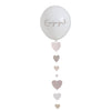 Engaged 18" Latex Balloon & Trailing Heart Tail