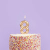 Metallic Gold Number Birthday Candle 0-9 – Single Wax Candle for Cakes, Parties & Celebrations