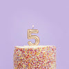 Metallic Gold Number Birthday Candle 0-9 – Single Wax Candle for Cakes, Parties & Celebrations