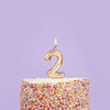 Metallic Gold Number Birthday Candle 0-9 – Single Wax Candle for Cakes, Parties & Celebrations