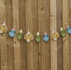 Dinosaur Party Garland, Dinosaur Birthday Party Bunting,Dinosaur Party Decorations,Dinosaur Birthday Party Supplies, Dino with party hats 4m