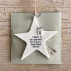 Porcelain Hanging Star - Thank My Lucky Stars - Keepsake Gift For Friends
