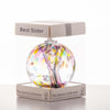 10cm Spirit Ball - Best Sister - Multicoloured Pink, Sister Ornament, Glass Keepsake, Sister, Best Friend