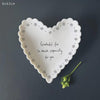 East of India Scallop Heart Dish – Grateful Quote Jewelry Holder