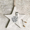 Porcelain Hanging Star - Thank My Lucky Stars - Keepsake Gift For Friends