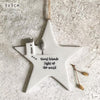 Porcelain Good Friends Gift - Star - Hanging Decor Gift 9x8cm
