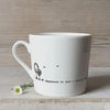 Happiness is just a biscuit away-East of India Porcelain Mug | Wobbly mug | Tea Lover Gift