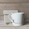 Happiness is just a biscuit away-East of India Porcelain Mug | Wobbly mug | Tea Lover Gift