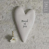 Mini Porcelain Heart Token, Keepsake Birthday Gift, Proud, Amazing, Love, Brave, Hug