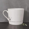 Happiness is just a biscuit away-East of India Porcelain Mug | Wobbly mug | Tea Lover Gift