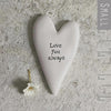 Mini Porcelain Heart Token, Keepsake Birthday Gift, Proud, Amazing, Love, Brave, Hug
