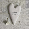 Mini Porcelain Heart Token, Keepsake Birthday Gift, Proud, Amazing, Love, Brave, Hug