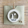 East of India "Just For You" Guardian Angel – Hanging Ceramic Angel – Keepsake Gift- Friendship gift- Birthday gift - For Her - For Him