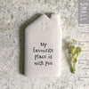 Tiny house token-Favourite place- Craft Gift Token, Porcelain Keepsake Gift, Tiny Keepsake Heart