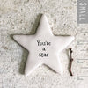 Tiny Porcelain Star Token With Words, Gift Token, Keepsake Gift, Mini Porcelain Star, Thank You Gift, Birthday Gift Friends