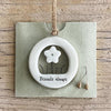 Ceramic Round Flower "Friends Always" Birthday Hanging Gift Decor 3.5cm - East of India Keepsake Gift, Mini  Birthday Gift Friends