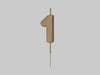 Gold Number Birthday Candle 0-9 | Elegant Cake Topper, Single Number Candle ,Special Birthday Candle,1st, 18th, 21st, 30th, 40th, 50th, 60th