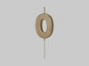 Gold Number Birthday Candle 0-9 | Elegant Cake Topper, Single Number Candle ,Special Birthday Candle,1st, 18th, 21st, 30th, 40th, 50th, 60th