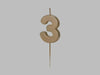 Gold Number Birthday Candle 0-9 | Elegant Cake Topper, Single Number Candle ,Special Birthday Candle,1st, 18th, 21st, 30th, 40th, 50th, 60th