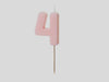 Light Pink Numbers Birthday Candles  01,02,03,04,05,06,07,08,09,  Cake Topper, Single Number Candle ,1st, 18th, 21st, 30th, 40th, 50th, 60th