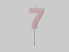 Light Pink Numbers Birthday Candles  01,02,03,04,05,06,07,08,09,  Cake Topper, Single Number Candle ,1st, 18th, 21st, 30th, 40th, 50th, 60th