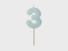 Light Blue Number candles 01,02,03,04,05,06,07,08,09, 1st birthday, 21st, 30th, 40th, 50th, 60th, 70th, 80th, 90th, 100th birthday candles,