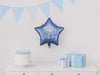 Navy Blue Happy Birthday Star Shaped Foil Balloon - Kids Party Decoration, Gift Bouquet, Non-inflated.