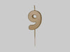 Gold Number Birthday Candle 0-9 | Elegant Cake Topper, Single Number Candle ,Special Birthday Candle,1st, 18th, 21st, 30th, 40th, 50th, 60th