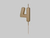 Gold Number Birthday Candle 0-9 | Elegant Cake Topper, Single Number Candle ,Special Birthday Candle,1st, 18th, 21st, 30th, 40th, 50th, 60th