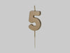 Gold Number Birthday Candle 0-9 | Elegant Cake Topper, Single Number Candle ,Special Birthday Candle,1st, 18th, 21st, 30th, 40th, 50th, 60th