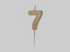 Gold Number Birthday Candle 0-9 | Elegant Cake Topper, Single Number Candle ,Special Birthday Candle,1st, 18th, 21st, 30th, 40th, 50th, 60th