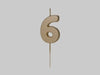 Gold Number Birthday Candle 0-9 | Elegant Cake Topper, Single Number Candle ,Special Birthday Candle,1st, 18th, 21st, 30th, 40th, 50th, 60th