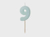 Light Blue Number candles 01,02,03,04,05,06,07,08,09, 1st birthday, 21st, 30th, 40th, 50th, 60th, 70th, 80th, 90th, 100th birthday candles,