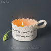 East of India Porcelain Handled Boxed Scalloped Tea Light Holder, Keepsake Birthday Gift, In Loving Memory,